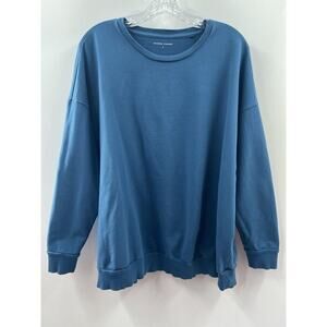 Universal Standard Women’s Oversized Sweatshirt Pima Cotton Blend Blue Size S